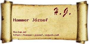Hammer József névjegykártya